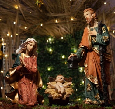 Figurines of Mary, baby Jesus, Joseph
