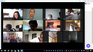 screen capture of participants in zoom session with Raaga